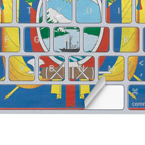 Ecuador Flag Distressed Magic Keyboard Skin