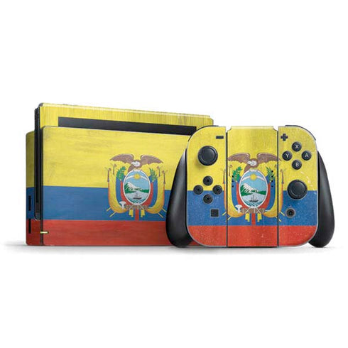 Ecuador Flag Distressed Nintendo Switch Bundle Skin