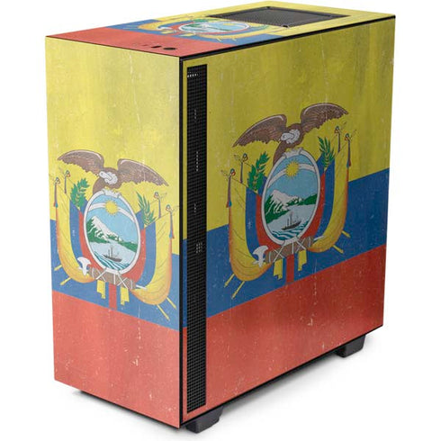 Ecuador Flag Distressed NZXT H510 Compact ATX Mid-Tower Case Skin