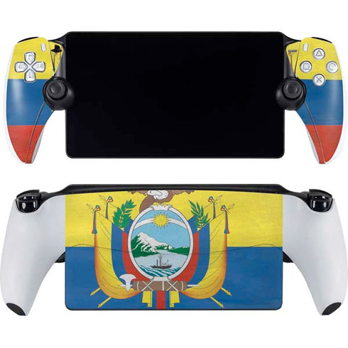 Ecuador Flag Distressed PlayStation Portal Remote Player Skin