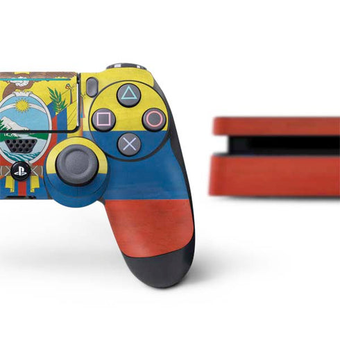 Ecuador Flag Distressed PS4 Slim Bundle Skin