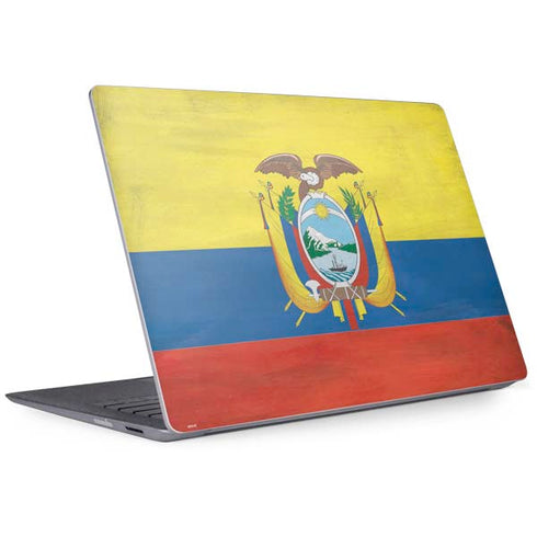 Ecuador Flag Distressed Surface Laptop 2 Skin