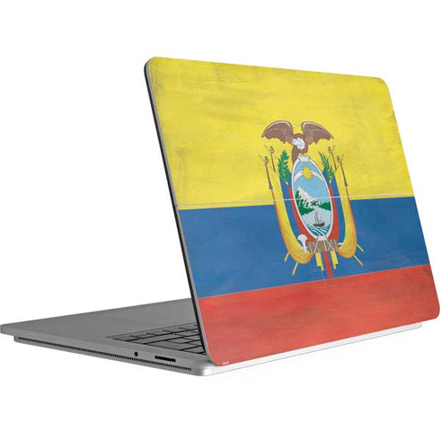Ecuador Flag Distressed Surface Laptop Studio Skin