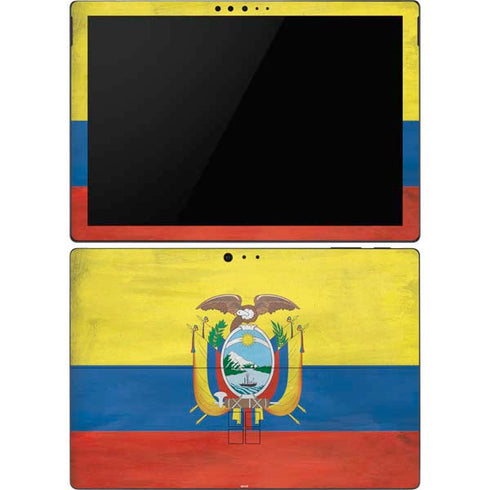 Ecuador Flag Distressed Surface Pro 6 Skin