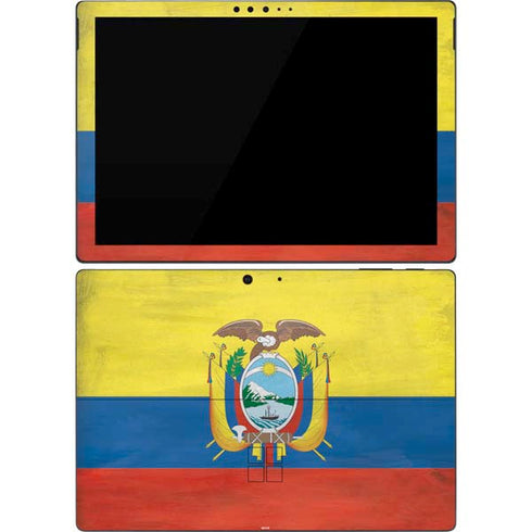 Ecuador Flag Distressed Surface Pro 7 Skin