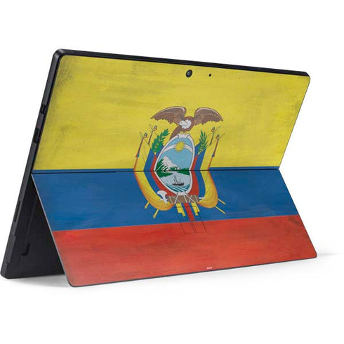 Ecuador Flag Distressed Surface Pro 7 Skin