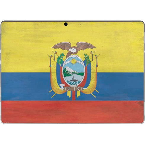 Ecuador Flag Distressed Surface Pro 8 Skin