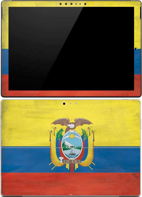 Ecuador Flag Distressed Surface Pro (2017) Skin