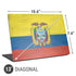 Ecuador Flag Distressed Universal Laptop 13in (10.6 x 7.6in) Skin