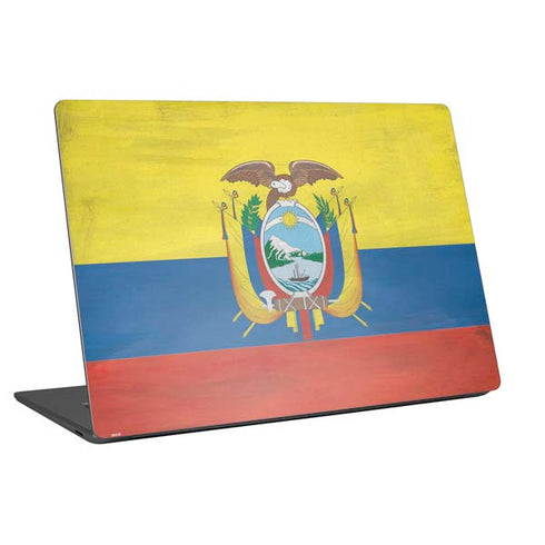 Ecuador Flag Distressed Universal Laptop 14in (11.4 x 8.2in) Skin