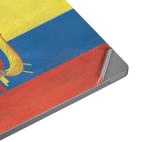 Ecuador Flag Distressed Universal Laptop 14in (11.4 x 8.2in) Skin