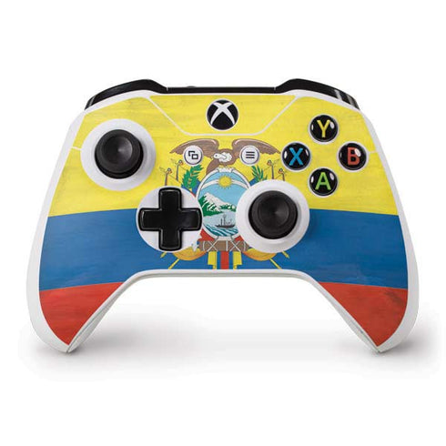 Ecuador Flag Distressed Xbox One S Controller Skin