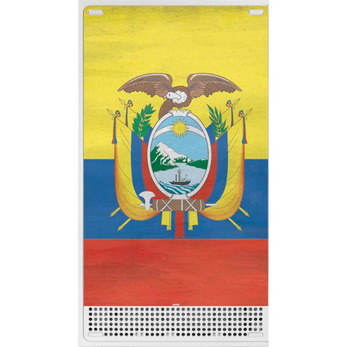 Ecuador Flag Distressed Xbox Series S Console Skin