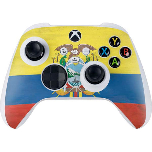 Ecuador Flag Distressed Xbox Series S Controller Skin