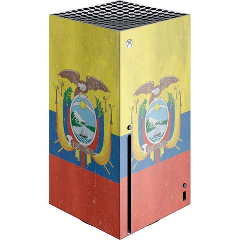 Ecuador Flag Distressed Xbox Series X Console Skin