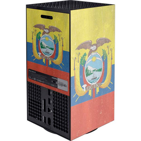 Ecuador Flag Distressed Xbox Series X Console Skin