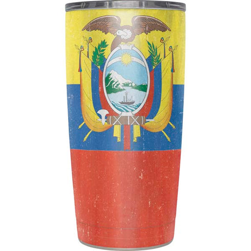 Ecuador Flag Distressed Yeti 20oz Tumbler Skin