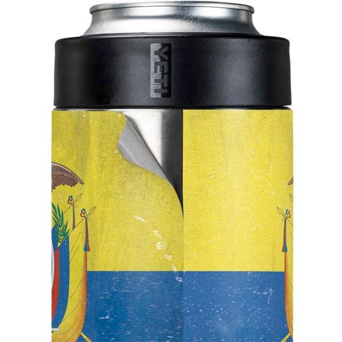 Ecuador Flag Distressed Yeti Colster Can Insulator Skin