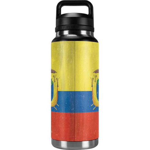 Ecuador Flag Distressed YETI Rambler 36oz Bottle Skin