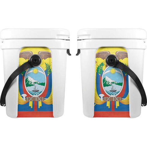 Ecuador Flag Distressed YETI Roadie 24 Hard Cooler Skin