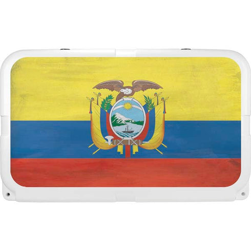 Ecuador Flag Distressed YETI Tundra 45 Hard Cooler Skin
