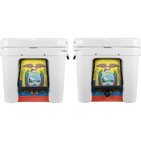 Ecuador Flag Distressed YETI Tundra 75 Hard Cooler Skin