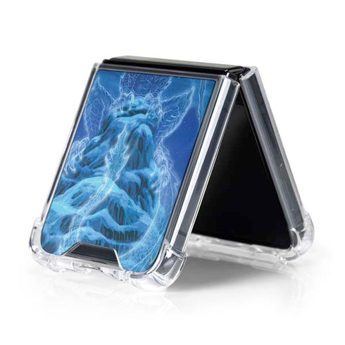 Ed Beard Jr. Winter Spirit Dragon by Ed Beard Jr Galaxy Z Flip5 5G Clear Case