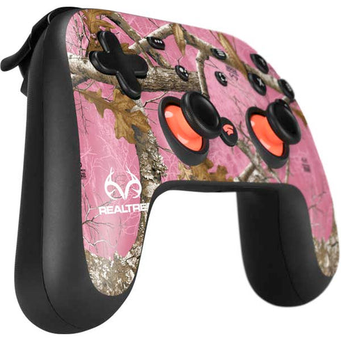 RealTree Edge Pink Camo Google Stadia Controller Skin