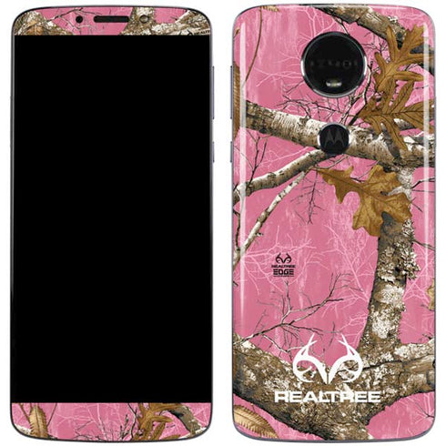 RealTree Edge Pink Camo Moto E5 Plus Skin