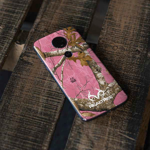 RealTree Edge Pink Camo Moto E5 Plus Skin
