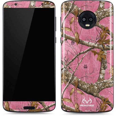 RealTree Edge Pink Camo Moto G6 Skin