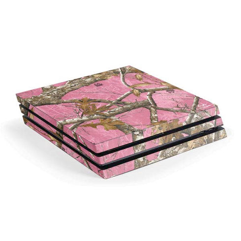 RealTree Edge Pink Camo PS4 Pro Console Skin