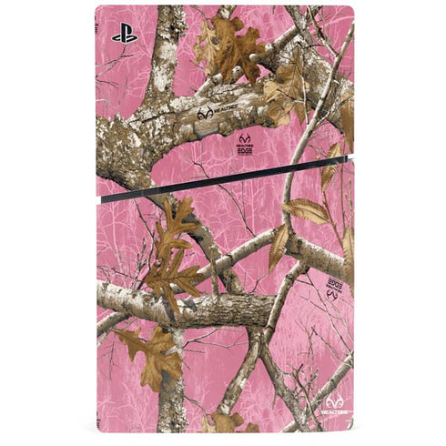 RealTree Edge Pink Camo PS5 Slim Disk Console Skin