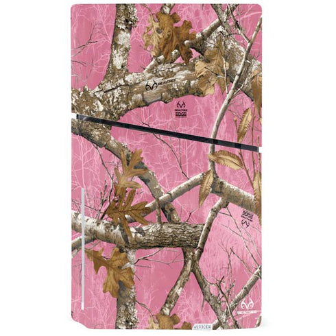 RealTree Edge Pink Camo PS5 Slim Disk Console Skin