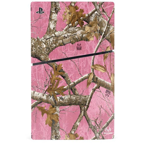 RealTree Edge Pink Camo PS5 Slim Digital Edition Console Skin