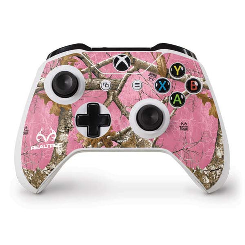 RealTree Edge Pink Camo Xbox One S Controller Skin