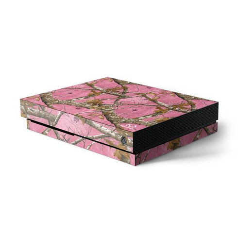 RealTree Edge Pink Camo Xbox One X Console Skin