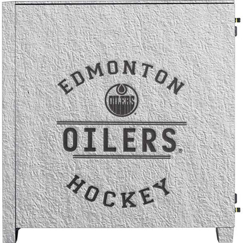 NHL Edmonton Oilers Black Text Corsair 4000D Tempered Glass Mid-Tower ATX Case Skin