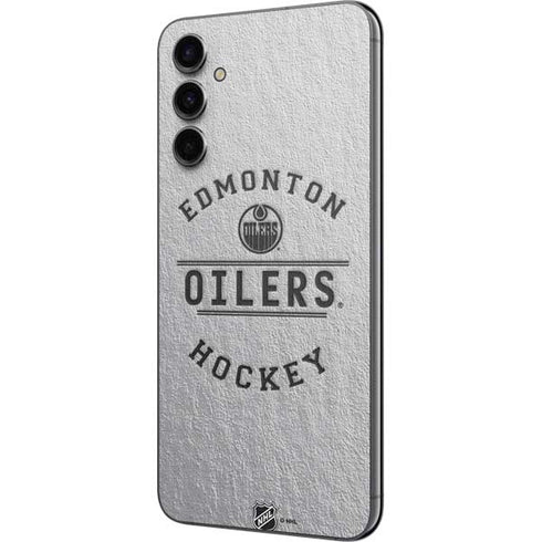 NHL Edmonton Oilers Black Text Galaxy A14 5G Skin