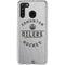 NHL Edmonton Oilers Black Text Galaxy A21 Clear Case