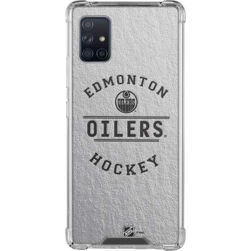 NHL Edmonton Oilers Black Text Galaxy A51 5G Clear Case
