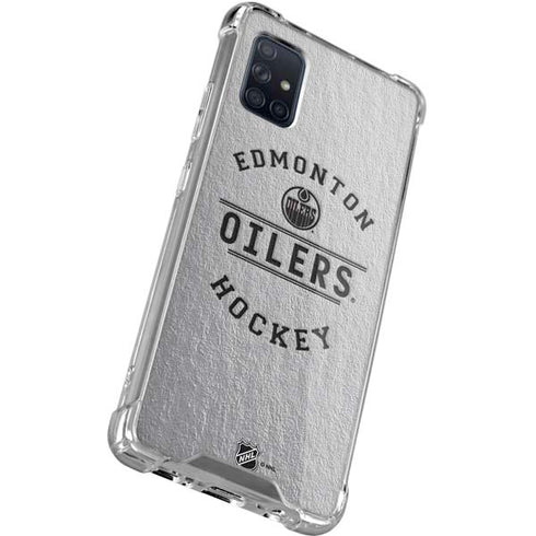 NHL Edmonton Oilers Black Text Galaxy A51 5G Clear Case