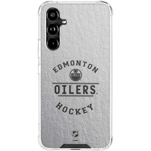 NHL Edmonton Oilers Black Text Galaxy A54 5G Clear Case