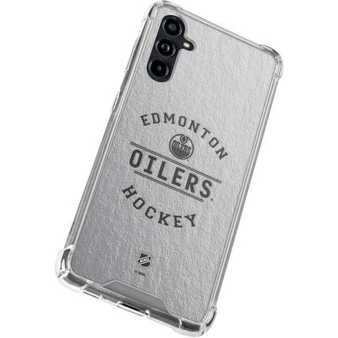 NHL Edmonton Oilers Black Text Galaxy A54 5G Clear Case