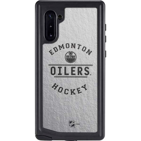 NHL Edmonton Oilers Black Text Galaxy Note 10 Waterproof Case
