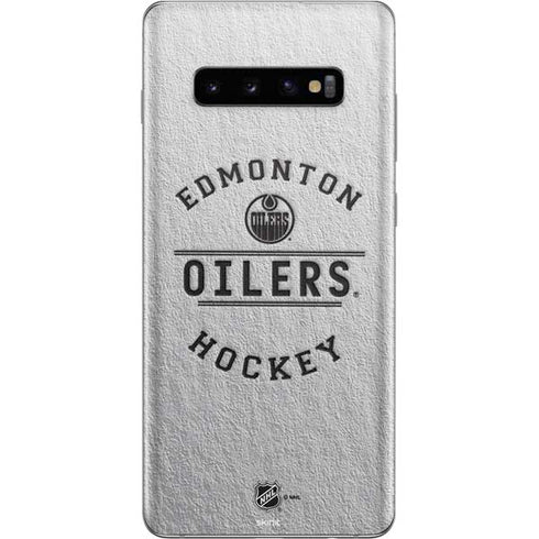 NHL Edmonton Oilers Black Text Galaxy S10 Plus Skin
