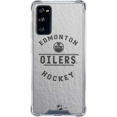 NHL Edmonton Oilers Black Text Galaxy S20 FE Clear Case