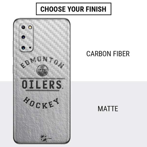 NHL Edmonton Oilers Black Text Galaxy S20 Skin