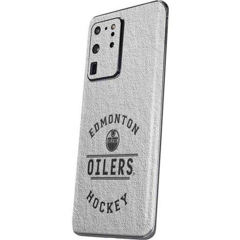 NHL Edmonton Oilers Black Text Galaxy S20 Ultra 5G Skin