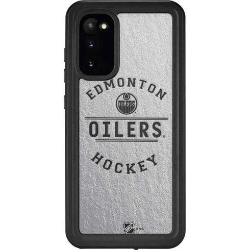 NHL Edmonton Oilers Black Text Galaxy S20 Waterproof Case